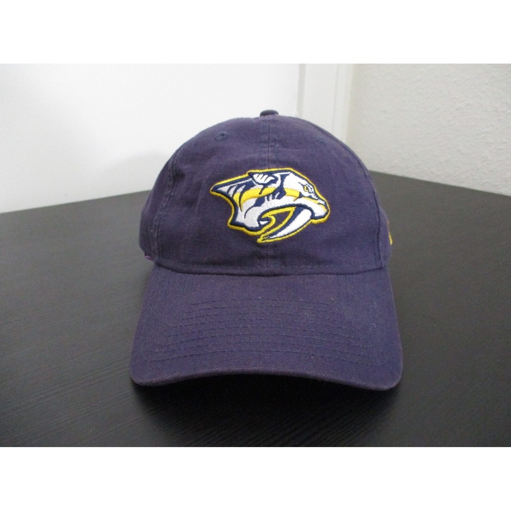 Nashville Predators Hat Cap Mens Strap Back Purple Hockey NHL New Era Logo
